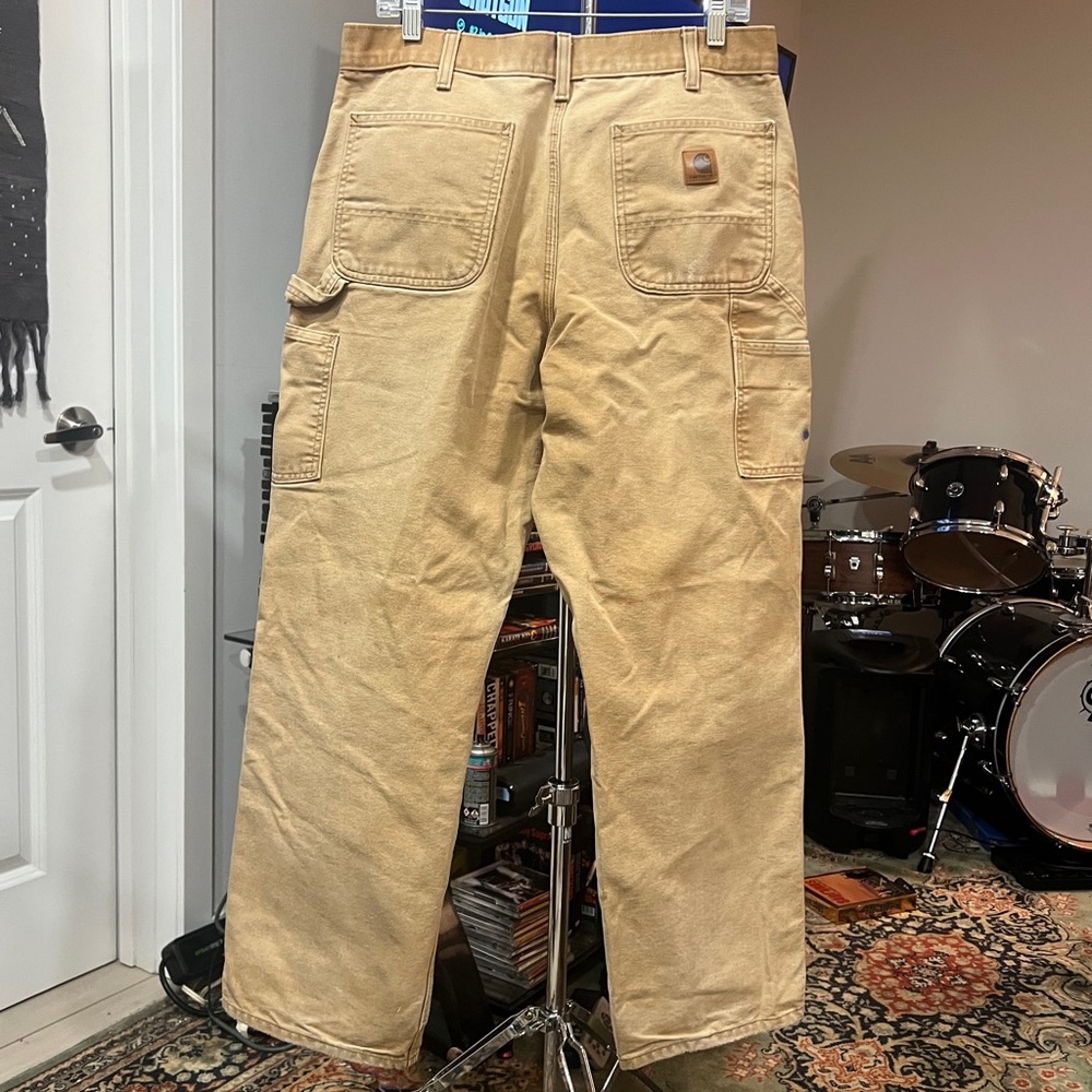 carhartt brown work pants sandstone